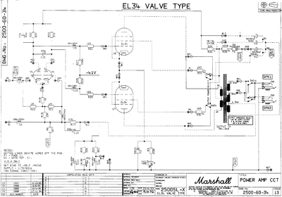 Marshall - 2500 Slx -Poweramp with EL34 Tubes Thumbnail